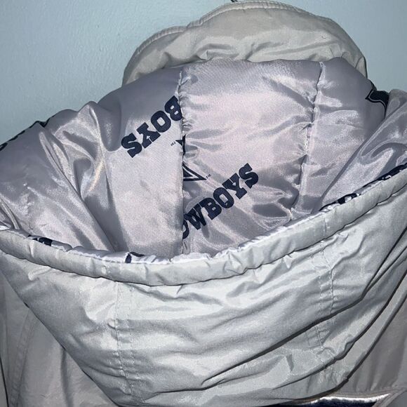 Men’s Dallas Cowboys vintage size M winter insulated jacket coat w hood - Picture 12 of 14